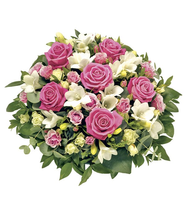 Pink and White Rose Posy